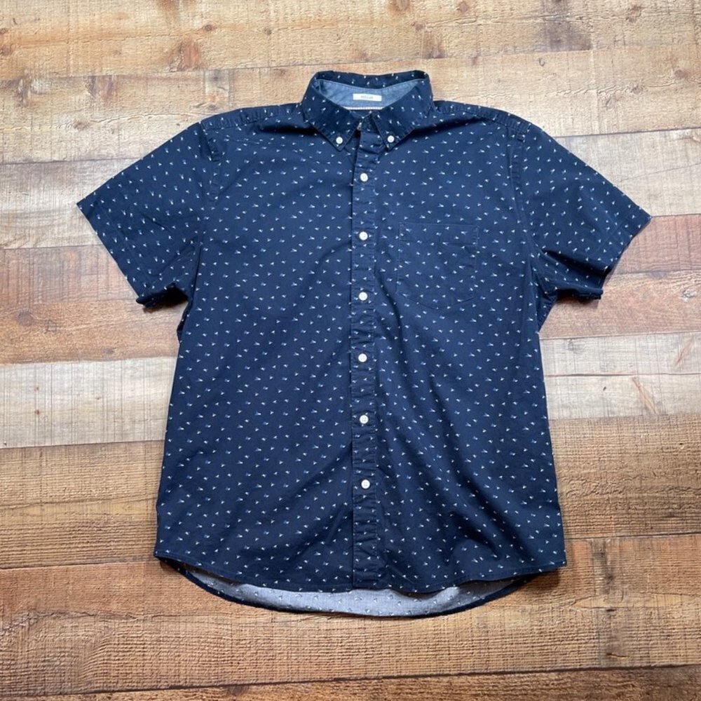 Hawker & Rye Short Sleeve Button Down Shirt size L Short